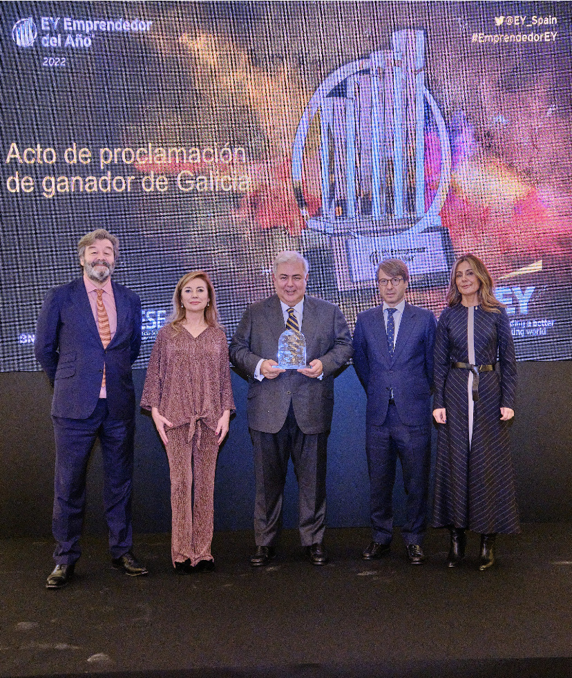 El presidente de Ecoener, Luis de Valdivia, Premio Emprendedor del Año 2022 en Galicia
